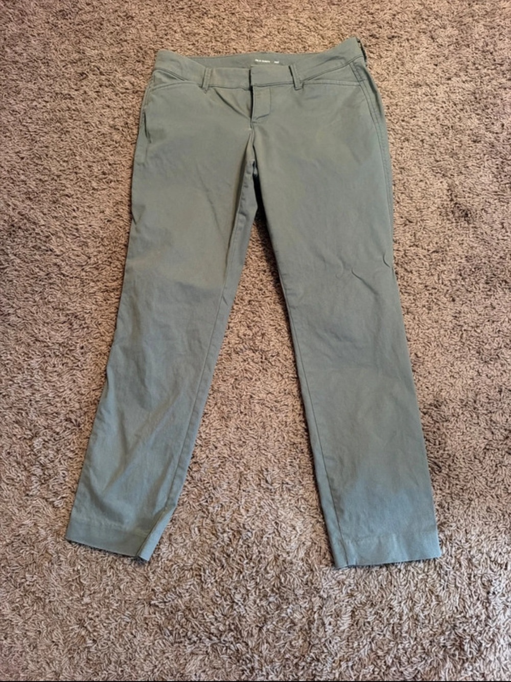 Slim Straight Women’s Pants in Blue Green